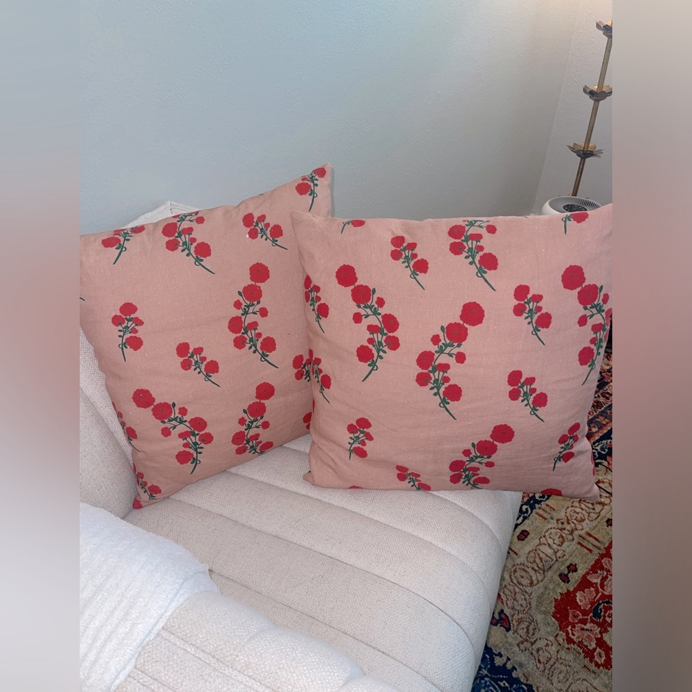 Bernadette floral print pillow